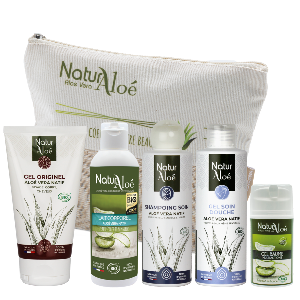 Gel Douche Bio à L'Aloe Vera Natif Naturaloe - Soin Hydratant, Neuf, Fabriqué En France