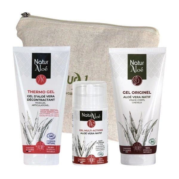 Coffret Homme à l’Aloé Vera – 3 Soins Visage & Corps – certifiés Bio – NaturAloé