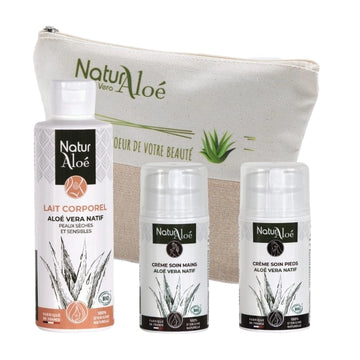 Routine Hivernale NaturAloé - Lait Corps, Crème Mains, Crème Pieds - NaturAloé