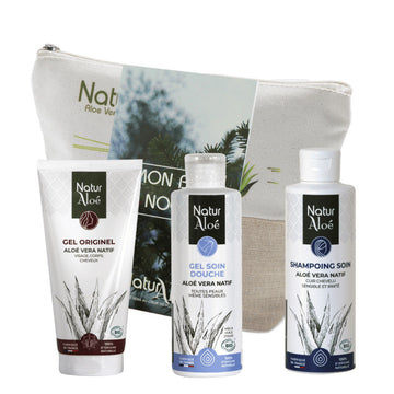 Routine Hydratation Corps & Cheveux NaturAloé - Shampoing, Gel Douche et Gel Originel - NaturAloé