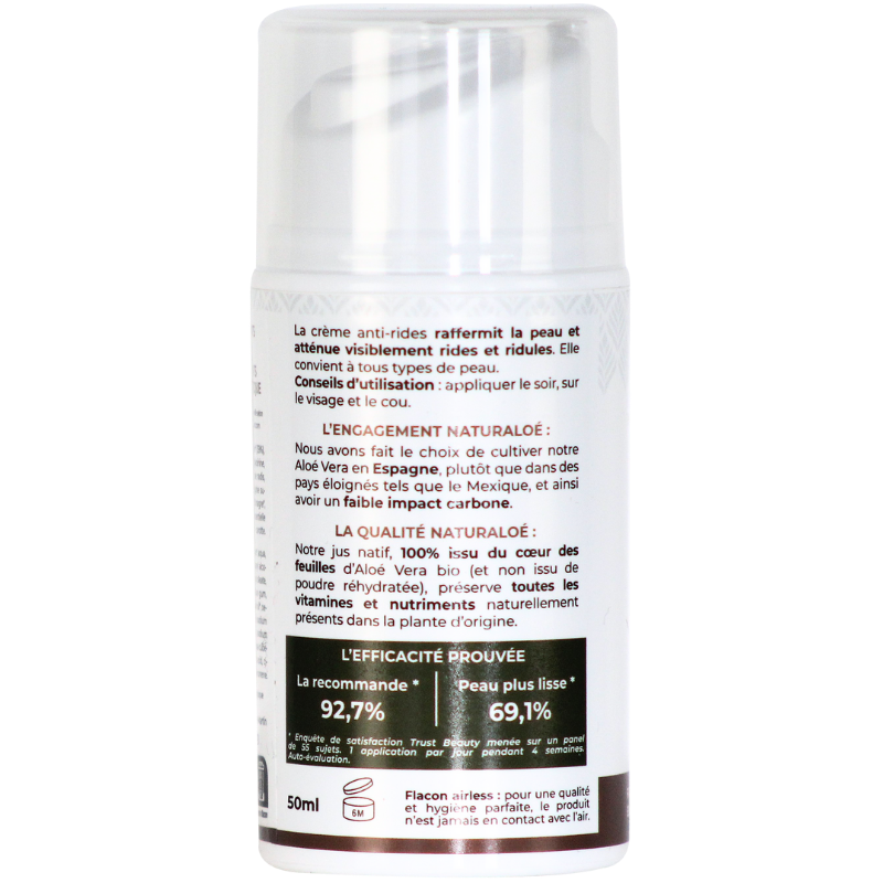 Crème Visage Anti-Rides certifiée Bio