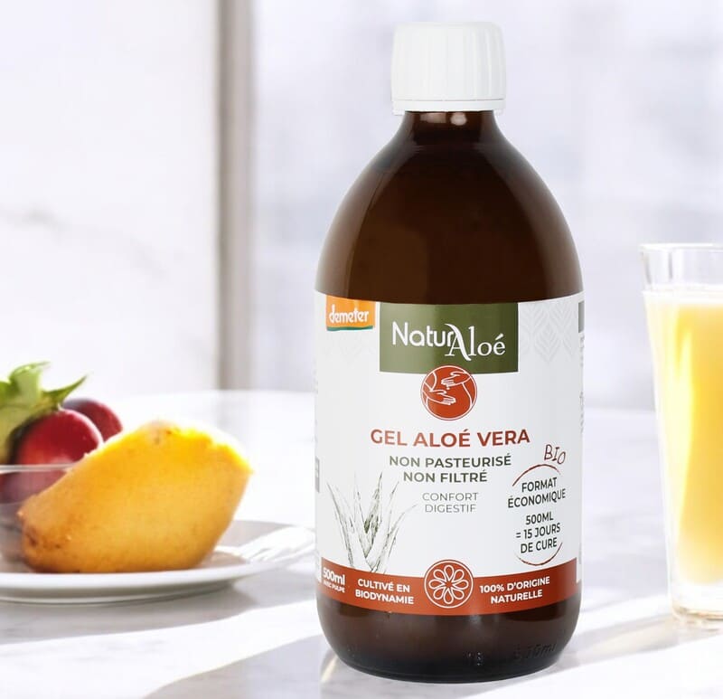 Gel d’Aloé Vera non pasteurisé certifié Bio et Demeter - 500ml