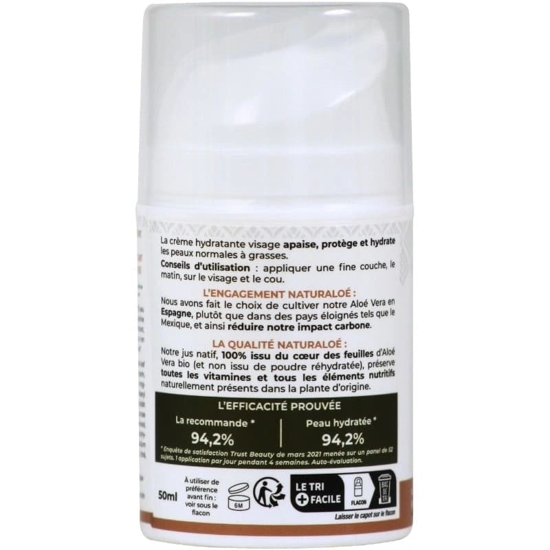 Soin hydratant naturel pour le visage en flacon - NaturAloé