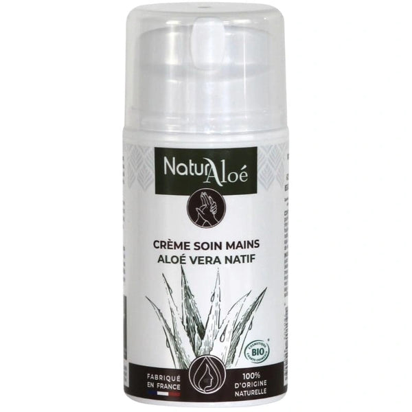 Crème Soin Mains à l’Aloé Vera 50ml – certifiée Bio – NaturAloé