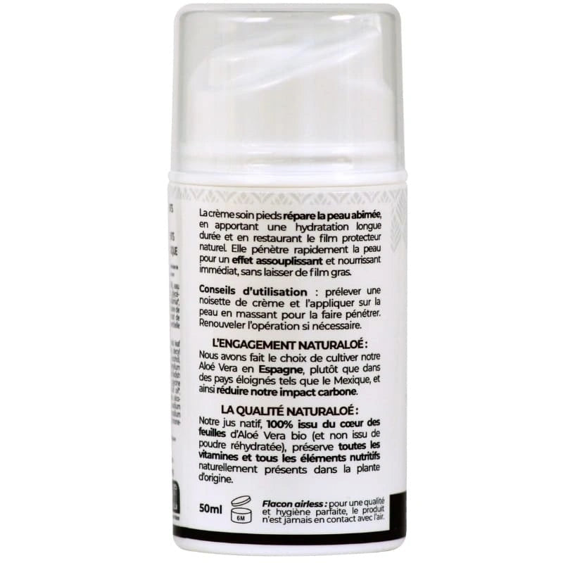 Flacon dos crème soin pieds nourrissante et réparatrice - NaturAloé