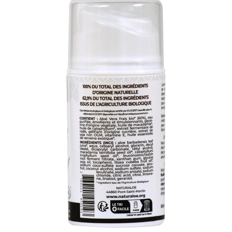 Dos flacon soin hydratant naturel pour les pieds secs - NaturAloé