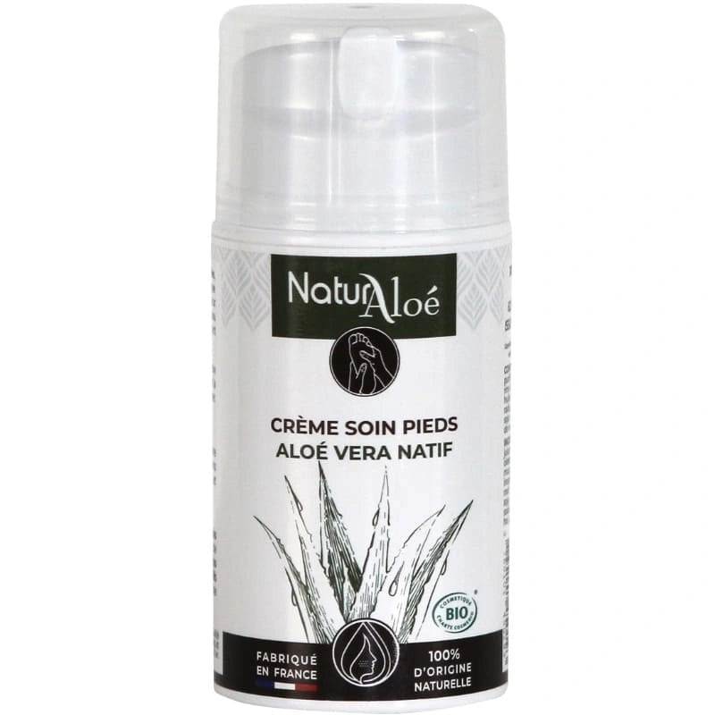 Flacon de crème pieds à l’Aloé Vera bio - NaturAloé