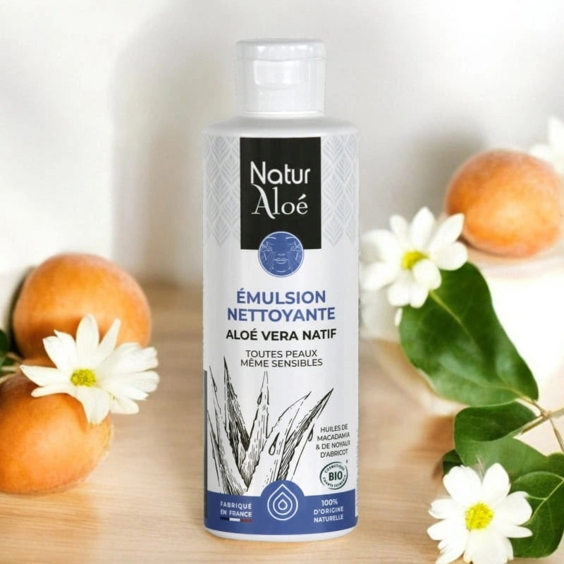 Ambiance avec abricots et émulsion nettoyante naturelle - NaturAloé