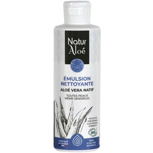 Emulsion Nettoyante Visage à l’Aloé Vera 200ml – certifiée Bio – NaturAloé