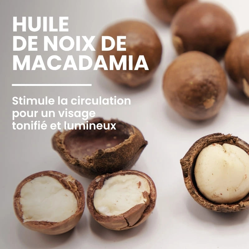 Ingrédient huile de macadamia dans l’émulsion nettoyante - NaturAloé