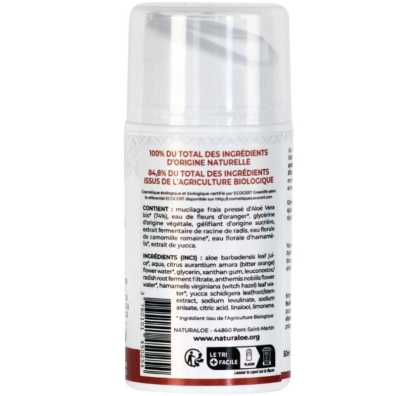 Flacon gel multi-actions liste ingrédients - NaturAloé