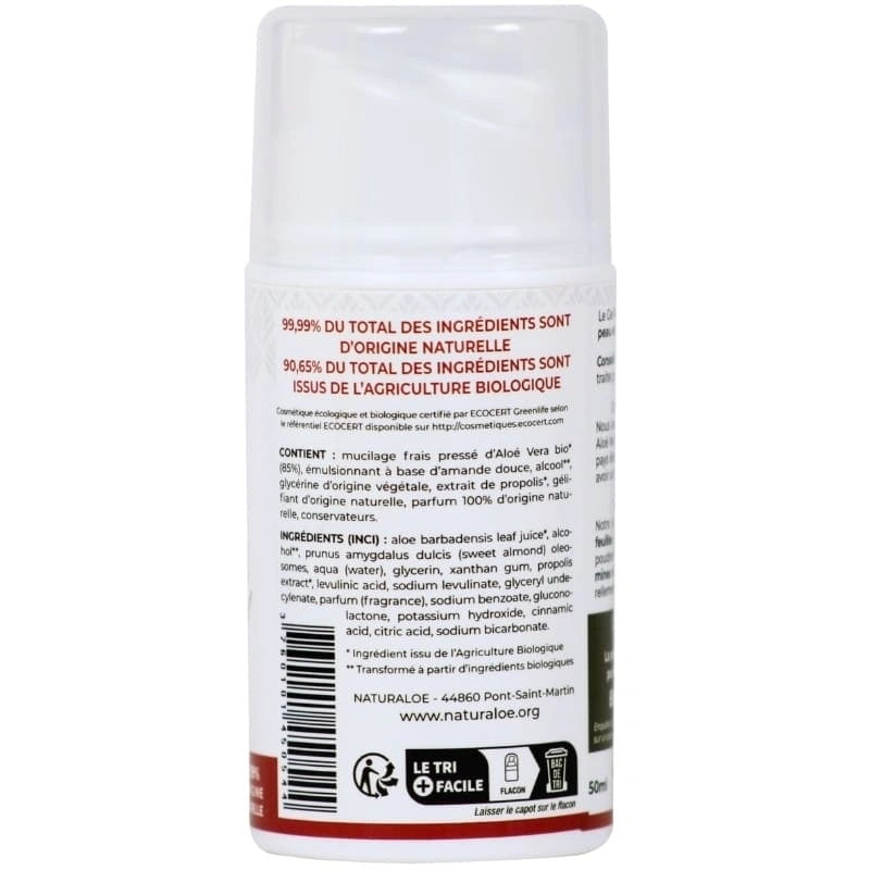 Liste ingrédients gel Propolis apaisant et réparateur - NaturAloé