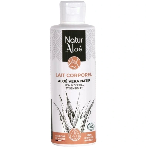 Lait Corps Hydratant à l’Aloé Vera 200ml – certifié Bio – NaturAloé