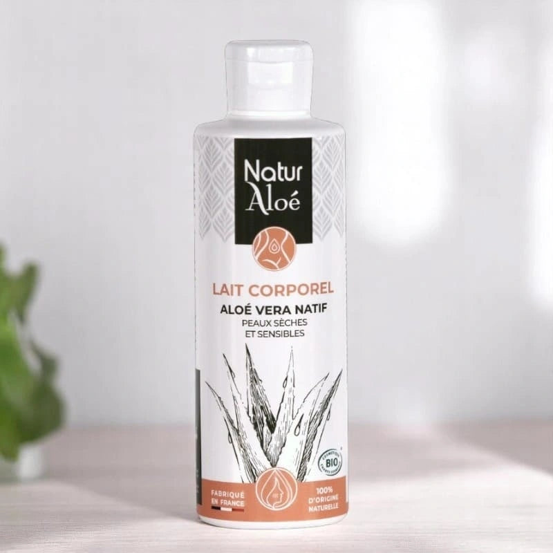 Ambiance salle de bain avec lait hydratant corps - NaturAloé