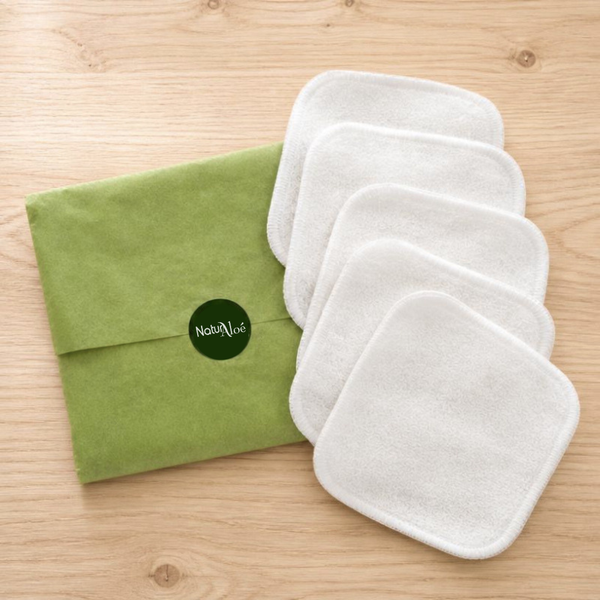 Lot de 5 lingettes démaquillantes lavables