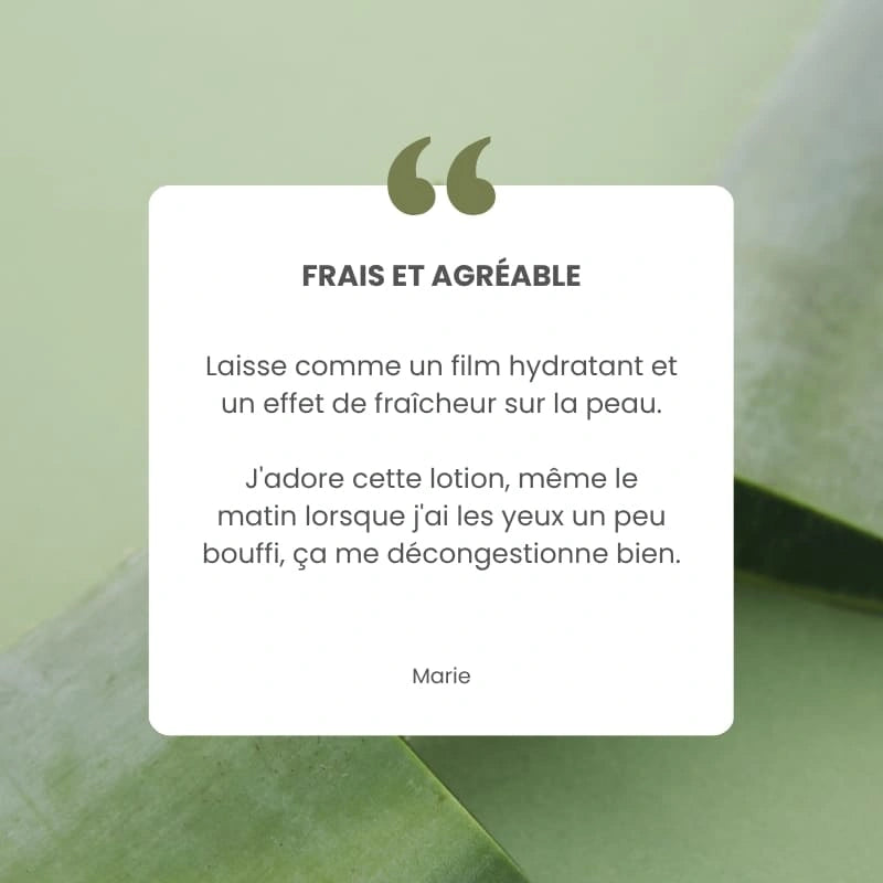 Lotion tonique visage à l'Aloé Vera Bio - Avis clients - NaturAloé