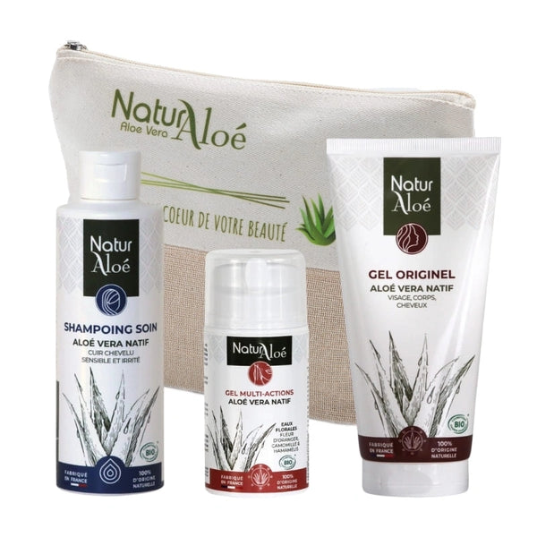 Coffret Estival à l’Aloé Vera – 3 Soins Hydratants – certifiés Bio – NaturAloé