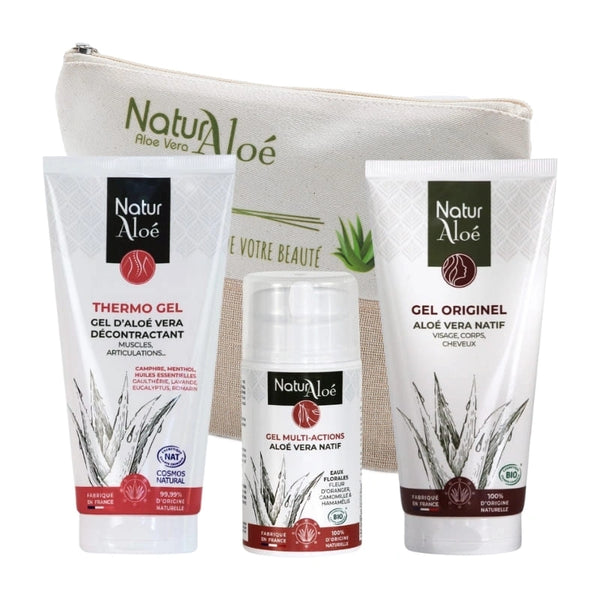 Coffret Homme à l’Aloé Vera – 3 Soins Visage & Corps – certifiés Bio – NaturAloé