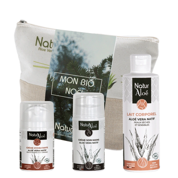 Routine Hydratation Visage & Corps NaturAloé - Lait Corps, Crème Visage, Crème Mains - NaturAloé