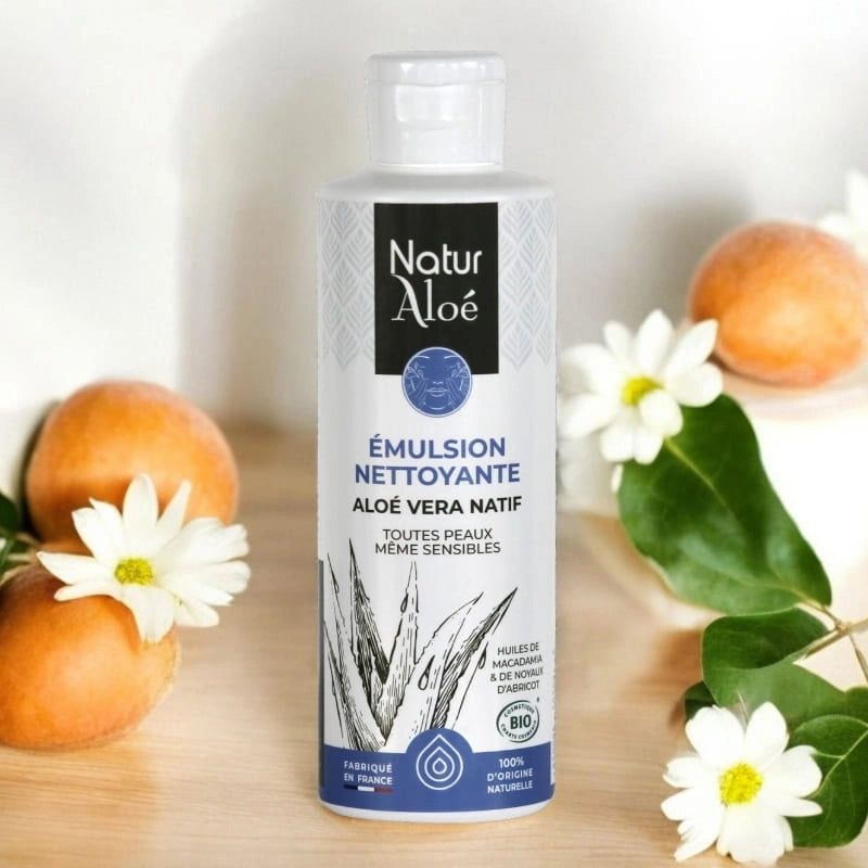 Emulsion Nettoyante - flacon vue de face – NaturAloé